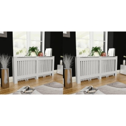 VIDAXL Radiator Covers 2 PCs Mdf 67.7" In White