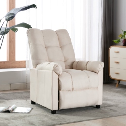 VIDAXL Recliner Cream Fabric