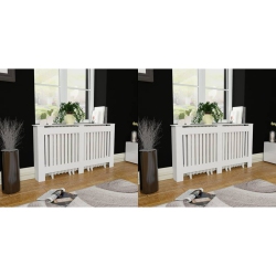 VIDAXL Radiator Covers 2 PCs Mdf 59.8" In White