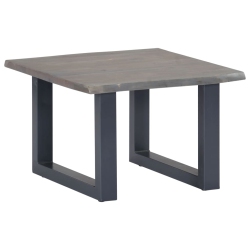 VIDAXL Coffee Table With Live Edges 23.6"x23.6"x15.7" In Gray