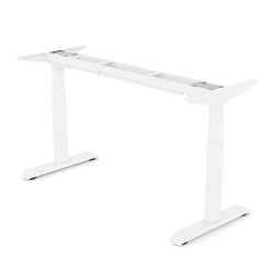 BUROTIC - Aspire Electric Height Dual-Motor Adjustable Standing Desk Frame With Memory Preset & 3-Stages (White)