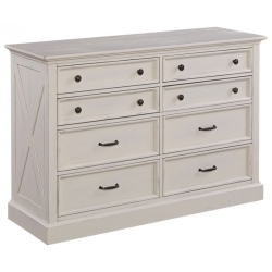 HOMESTYLES Seaside Lodge Wood Dresser In Off In White