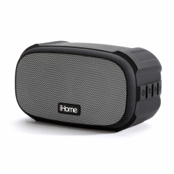 IHOME Ibt300Bgc Water & Shock Resistant Bluetooth Speaker With 17 Hour Mega Battery - In Grey