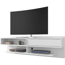 MANHATTAN COMFORT Astor Wood 71" Modern Floating Entertainment Center In In White