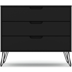 MANHATTAN COMFORT Rockefeller Wood Dresser In In Black