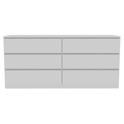 ATLIN DESIGNS Modern 6-Drawer Wood Bedroom Double Dresser In In White