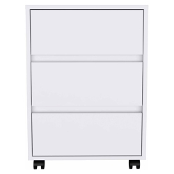 ATLIN DESIGNS 3-Drawer Modern Wood Filing Cabinet In In White