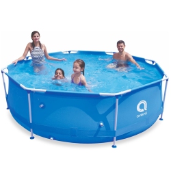 IMGADGETS Avenli Deep Metal Frame Above Ground Swimming Pool 11.9Ft X 2.5Ft | Above Ground Inflatable Outdoor Backyard Swimming Pool for Kids & Adults