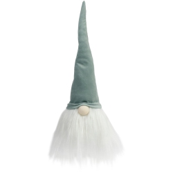 NORTHLIGHT 15" And White Gnome Head Christmas Tabletop Decor In Green