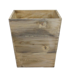 ALLSTATE 13.75" Country Rustic Natural Wood Storage Bin Container