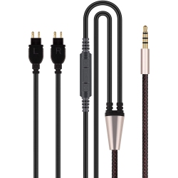 ALBERTATECH Audio Cable Replacement With In-Line Mic And Remote Volume Control - Compatible With Sennheiser HD525 HD545 HD565 HD580