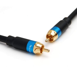 ALBERTATECH Rca Audio Subwoofer Cable (15Ft / 14.5M, Dual Shielded With Plated Rca to Rca Connectors) In Gold