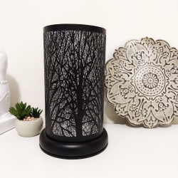 ACE 9.5" Touch Lamp/essential Oil Burner/fragrance Wax Melts Warmer/black Forest Table Decor