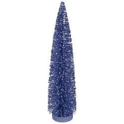 NORTHLIGHT 12" Glitter Plastic Sisal Christmas Tree Tabletop Decor In Blue