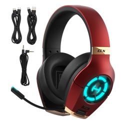 EDIFIER Hecate By Gx Hi-Res Wired Gaming Headphones With Microphone - Enc Noise Cancelling - 50MM Driver (Red)