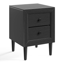 COSTWAY Nightstand End Bedside Coffee Table Wooden Leg Storage Drawers