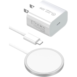 GLOW ACCESSORIES Magsafe 15W Wireless Charging Pad & 20W Type C Adapter| for Iphone 13/mini/pro/pro Max| 12/12 Mini/pro/pro Max