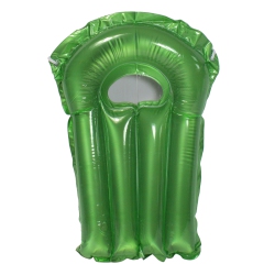 SWIM CENTRAL 30-Inch Inflatable Transparent With Metallic Silver Surf Rider Pool Float In Green