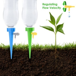 ISTAR Self Watering Stakes Water Spikes Automatic Drip Irrigation System With Slow Release Control Valve Switch for Garden Plants Indoor & Outdoor