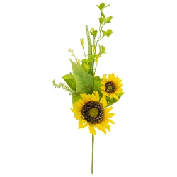 ALLSTATE 19" Wildflower And Sunflower Artificial Floral Silk Spray