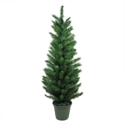 NORTHLIGHT 4' Potted Virginia Pine Walkway Slim Artificial Christmas Tree - Unlit