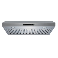 ROXON 860 Cfm Slim Range Hood Stainless Steel Kitchen Exhaust Fan Under Cabinet Style With Remote Rxn-U14Bsn-30