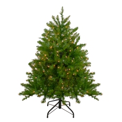 NORTHLIGHT 4' Pre-Lit Northern Pine Full Artificial Christmas Tree - Clear Lights