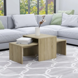 VIDAXL Coffee Table Set Sonoma Oak 39.4"x18.9"x15.7" Chipboard