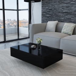 VIDAXL Coffee Table High Gloss In Black