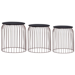 VIDAXL Coffee Tables 3 PCs Copper