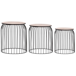 VIDAXL Coffee Tables 3 PCs In Black