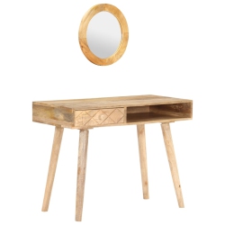 VIDAXL Dressing Table 39.4"x19.7"x29.9" Solid Wood In Mango