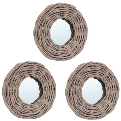 VIDAXL Mirrors 3 PCs 5.9" Wicker