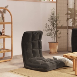 VIDAXL Folding Floor Chair Fabric In Black