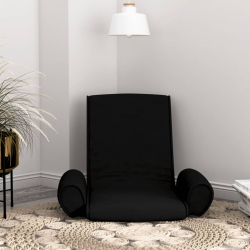 VIDAXL Folding Floor Chair Fabric In Black