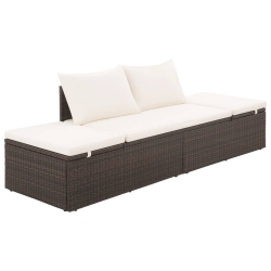VIDAXL Patio Bed 76.8"x23.6" Poly Rattan In Brown