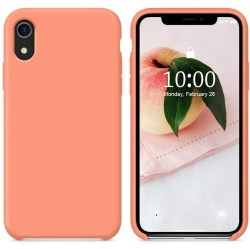 ALBERTATECH Iphone Xr Silicone Case, Liquid Silicone Gel Rubber Anti-Scratch 6.1 Inch Phone Case for Iphone Xr (Peach)