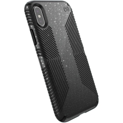 ALBERTATECH Presidio Grip + Glitter Iphone Xs/iphone X Case, Obsidian With Silver Glitter/ In Black