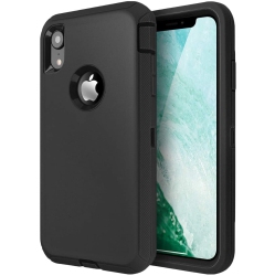 ALBERTATECH Iphone Xr Heavy Duty Case, Shockproof Tough Case, Rugged 3-In-1 Triple-Layer Drop Protection Phone Cover