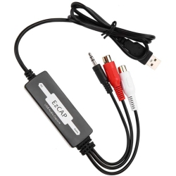 ALBERTATECH Audio Capture Card Device Adapter USB Recorder Card Converts Turntables Cassettes to Mp3/wav for Windows