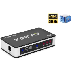 ALBERTATECH HDMI Switch 4K HDr, (3 Port, 4K 30Hz, Auto-Switching, Ir Wireless Remote) - Compatible With Roku, Ps4, Xbox, Apple