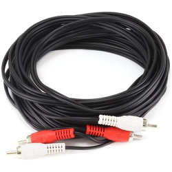 ALBERTATECH 102009 25-Feet 2 Rca Plug/2 Rca Plug M/m Cable In Black