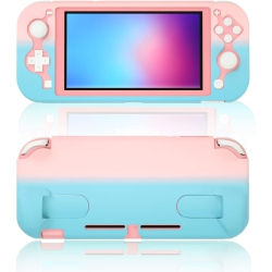 ALBERTATECH Protective Case for Nintendo Switch Lite, Grip Case for Nintendo Switch Lite With Stand - Pink In Blue