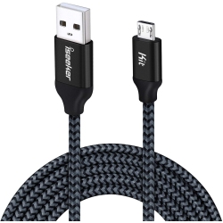 ALBERTATECH Micro USB Cable Ps4 15Ft, Extra Long Braided Type A Male to Micro-B Male Charging Data Cord Compatible