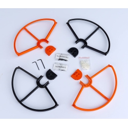 ALBERTATECH Snap On/off Prop Guards 2X & 2X Black Compatible for Dji Phantom 1 & 2 Phantom 3 Tool Free Quick In Orange