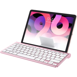ALBERTATECH Ultra-Slim Bluetooth Keyboard With Sliding Stand for New Ipad 9 2021/8 2020 10.2/ Air 4, Ipad Pro, Ipad Mini