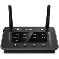 ALBERTATECH B03 Long Range Bluetooth Transmitter Receiver for Tv Home Stereo Bt Headphones, Aptx Low Latency Bluetooth Audio