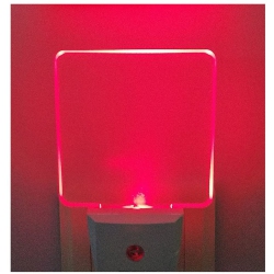 ALBERTATECH Led Night Light 2 Pack, Auto Night Light Plug In, Dusk to Dawn Light Sensor In Red