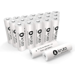 ALBERTATECH Solar Light Aa Ni-CD 800Mah Rechargeable Batteries, Aa Rechargeable Batteries for Solar Lights Solar Lamp(20 Pack)