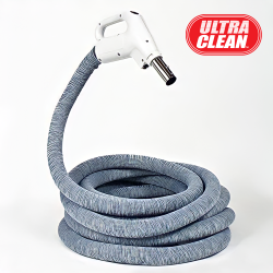 ULTRA CLEAN Central Vacuum Air Hose -With Hose Cover Assembled -Low Voltage 24V On/off Switch Handle Operates Non-Electric Attachments -Designed To